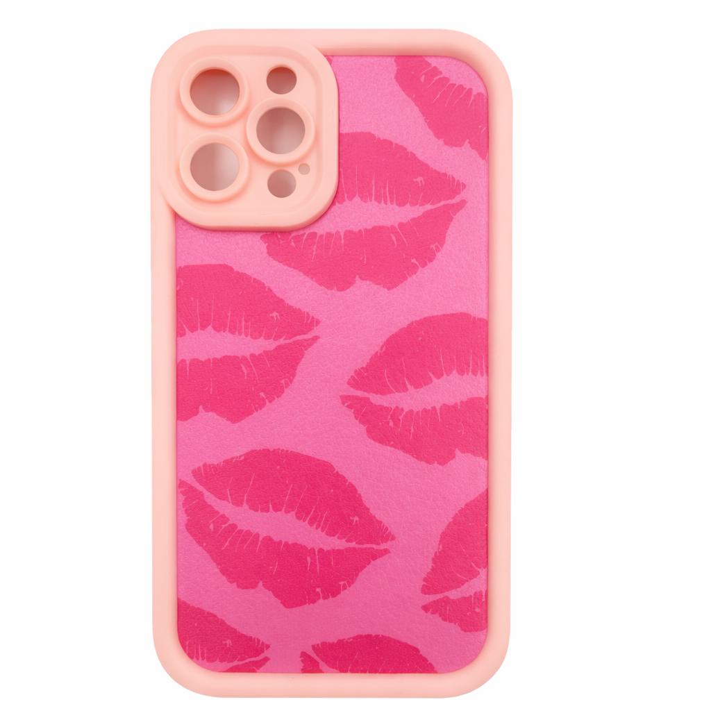 Coque iPhone kiss pink
